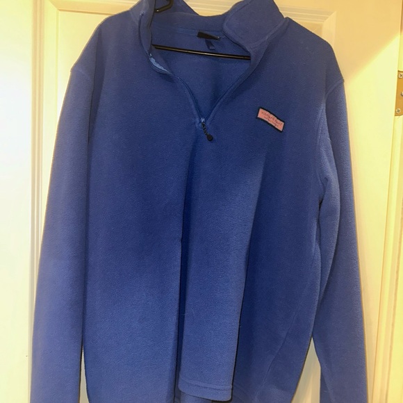 Vineyard Vines 1/2 Zip Blue Fleece Pullover Mens Large - Picture 3 of 15